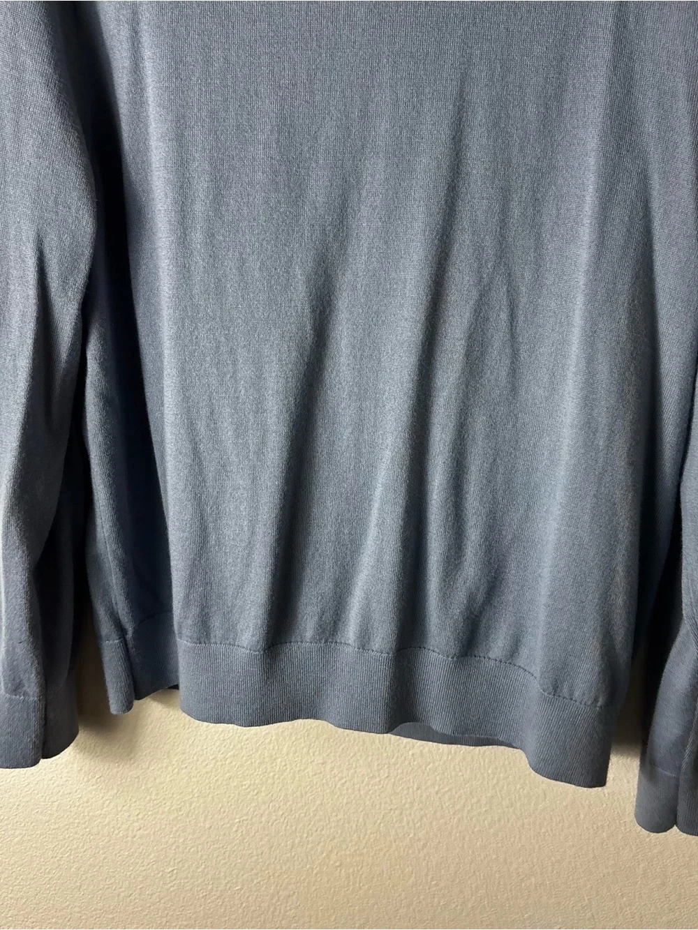 Calvin Klein Men’s XL Slate Blue Crewneck Sweater Wool Blend Lightweight
